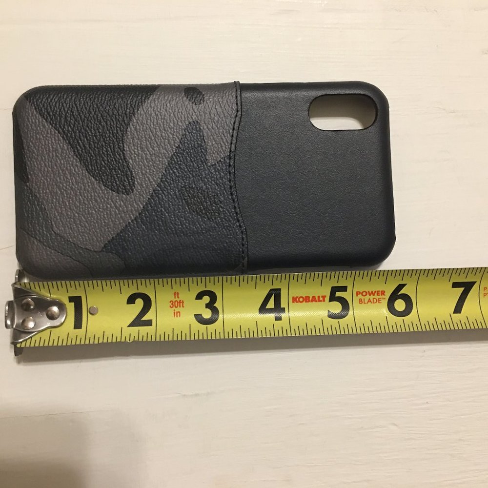 Coach iPhone X/XS Case Camo Print w/ Slip Pocket